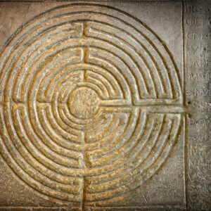 Stone labyrinth in Lucca. Tuscany. Italy