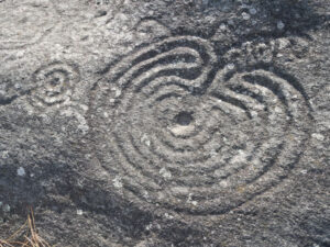 Prehistoric labyrinth petroglyph, Mogor, Spain