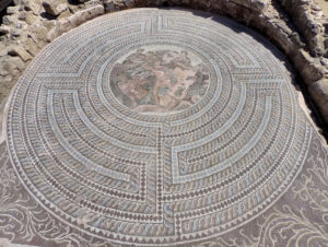 Roman labyrinth mosaic, Paphos, Cyprus, 4th century CE